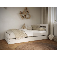 Dětská postel EMILEK se šuplíkem - 180x90 cm - bílá