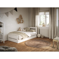 Dětská postel EMILEK se šuplíkem - 160x80 cm - bílá