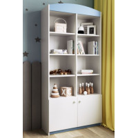 Regál BABY DREAMS 90 cm - bílý/modrý