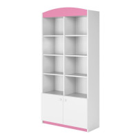 Regál BABY DREAMS 90 cm - bílý/růžový
