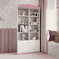 Regál BABY DREAMS 90 cm - bílý/růžový