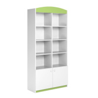 Regál BABY DREAMS 90 cm - bílý/zelený