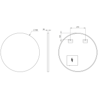 Sapho VELUR kulaté zrcadlo s LED podsvícením ø 70cm VE070