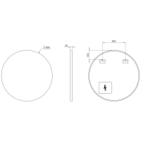 Sapho VELUR kulaté zrcadlo s LED podsvícením ø 80cm VE080