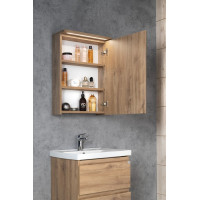 Aqualine KAWA STRIP galerka s LED osvětlením 50x70x22cm, dub emporio WGL35S