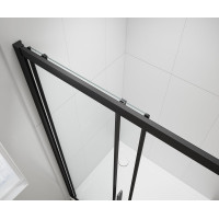 Polysan EASY BLACK čtvercová sprchová zástěna 900x900mm, čiré sklo EL5115B