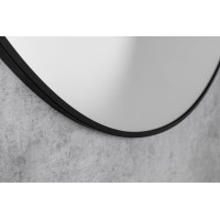 Sapho AROWANA kulaté zrcadlo v rámu ø 80cm, černá mat AWB080