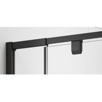 Polysan EASY BLACK sprchové dveře otočné 760-900mm, čiré sklo EL1615B