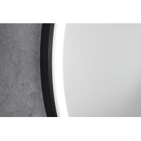 Sapho KADRIS kulaté zrcadlo s LED osvětlením ø 60cm, černá mat KD060