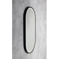 Sapho KAIRA oválné zrcadlo s LED osvětlením 45x90cm, černá mat KA450