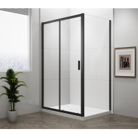 Polysan EASY BLACK boční stěna 700mm, čiré sklo EL3115B