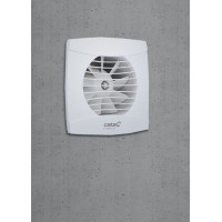 Cata UC-10 TH koupelnový ventilátor axiální s automatem, 8W, potrubí 100mm, bílá 01200200