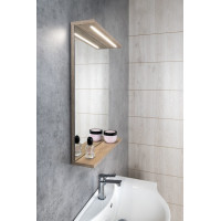 Aqualine KORIN STRIP zrcadlo s LED osvětlením 50x70x12cm, dub platin KO995S