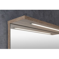 Aqualine KORIN STRIP zrcadlo s LED osvětlením 60x70x12cm, dub platin KO990S