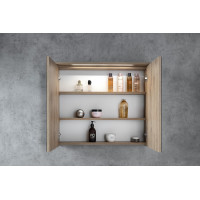 Aqualine KAWA STRIP galerka s LED osvětlením 80x70x22cm, dub emporio WGL38S
