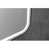 Sapho CETIS zrcadlo s LED osvětlením 100x70cm, černá mat CT100