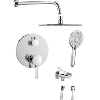 Sapho ICONIC podomítkový sprchový set s pákovou baterií, 2 výstupy, vyústění, chrom AF042-01
