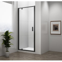 Polysan EASY BLACK sprchové dveře otočné 880-1020mm, čiré sklo EL1715B