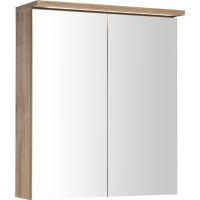 Aqualine KAWA STRIP galerka s LED osvětlením 60x70x22cm, dub emporio WGL36S