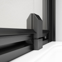 Polysan EASY BLACK sprchové dveře otočné 880-1020mm, čiré sklo EL1715B