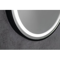 Sapho KAIRA oválné zrcadlo s LED osvětlením 45x90cm, černá mat KA450