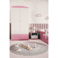 Šatní skříň BABY DREAMS - bílá/růžová