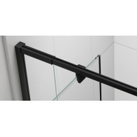 Polysan EASY BLACK sprchové dveře otočné 760-900mm, čiré sklo EL1615B