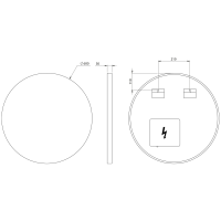 Sapho VELUR kulaté zrcadlo s LED podsvícením ø 60cm VE060