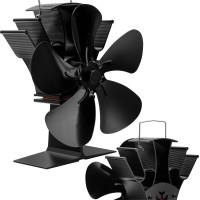 Krbový ventilátor KAMEN - 5lopatkový - černý