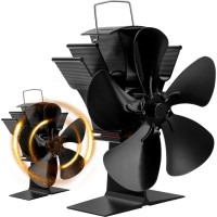 Krbový ventilátor KAMEN - 5lopatkový - černý