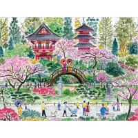 Galison Puzzle Japonská čajová zahrada 300 dílků