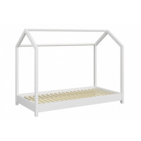 Dětská domečková postel IZABELA - bílá 200x90 cm