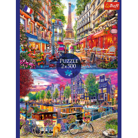 TREFL Puzzle Evropská města 2x500 dílků