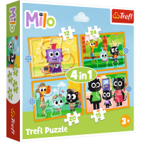 TREFL Puzzle Milo 4v1 (12,15,20,24 dílků)