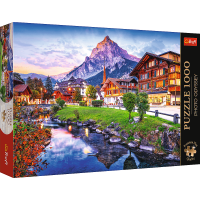 TREFL Puzzle Premium Plus Photo Odyssey: Alpské město ve Švýcarsku 1000 dílků