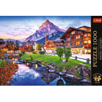 TREFL Puzzle Premium Plus Photo Odyssey: Alpské město ve Švýcarsku 1000 dílků