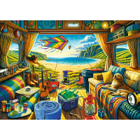 TREFL Puzzle Premium Plus Tea Time: Cestování karavanem 1000 dílků