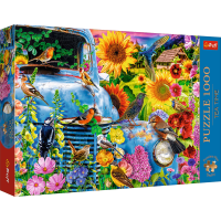 TREFL Puzzle Premium Plus Tea Time: Zpěvní ptáci 1000 dílků