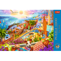 TREFL Puzzle Premium Plus Tea Time: Návštěva Santorini 1000 dílků