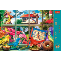 TREFL Puzzle Premium Plus Tea Time: Svět ptáků 1000 dílků