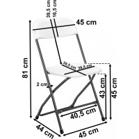 Skládací cateringová židle SIMPLO - bílá