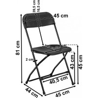 Skládací cateringová židle SIMPLO - černá