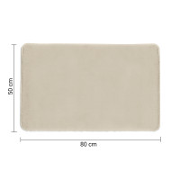 Gedy FUZZY koupelnová předložka, 50x80cm, 100% polyester, protiskluz, tortora 96FY508066