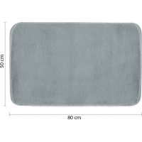 Gedy FUZZY koupelnová předložka, 50x80cm, 100% polyester, protiskluz, azzuro 96FY508062