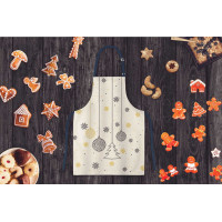 Vánoční kuchyňská zástěra MERRY 65x75 cm - Baňky