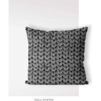 Povlak na polštář JOLIE SWEATER 45x45 cm - šedý