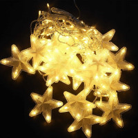 Dekorační LED girlanda HVĚZDIČKY - 2,5 m - teplá bílá