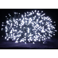 Vánoční LED řetěz na stromeček 100 LED - 13 m - studená bílá