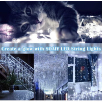 Vánoční LED řetěz na stromeček 200 LED - 23 m - studená bílá