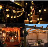 Dekorační solární osvětlení BALLS 30 LED - 4,5 m